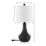 SAFAVIEH Lighting Liia 20 Inch Table Lamp - 9" x 9" x 19.5" - 9Wx9Dx20H