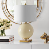 SAFAVIEH Lighting Liubka 24-inch Glass Round Orb LED Table Lamp - 14" W x 14" L x 24" H - 14Wx14Dx24H