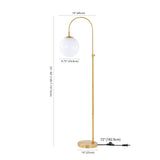 SAFAVIEH Lighting Loree 62-inch Floor Lamp - 10" W x 19" D x 62" H - Brass Gold - 10Wx19Dx65H