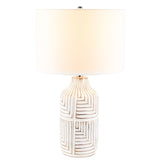 SAFAVIEH Lighting Loziena 26" Table Lamp - 15" W x 15" D x 26" H - 15Wx15Dx26H