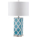 SAFAVIEH Lighting Luciana 27-inch Navy Table Lamp - 15"x15"x27" - 15Wx15Dx27H