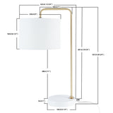 SAFAVIEH Lighting Luma 21" Table Lamp - 6" W x 8" D x 21" H - 6Wx8Dx21H