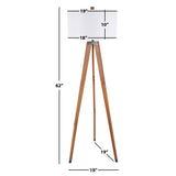 SAFAVIEH Lighting Macel 62-inch Floor Lamp - 19" W x 19" D x 62" H - Walnut - 19Wx19Dx62H