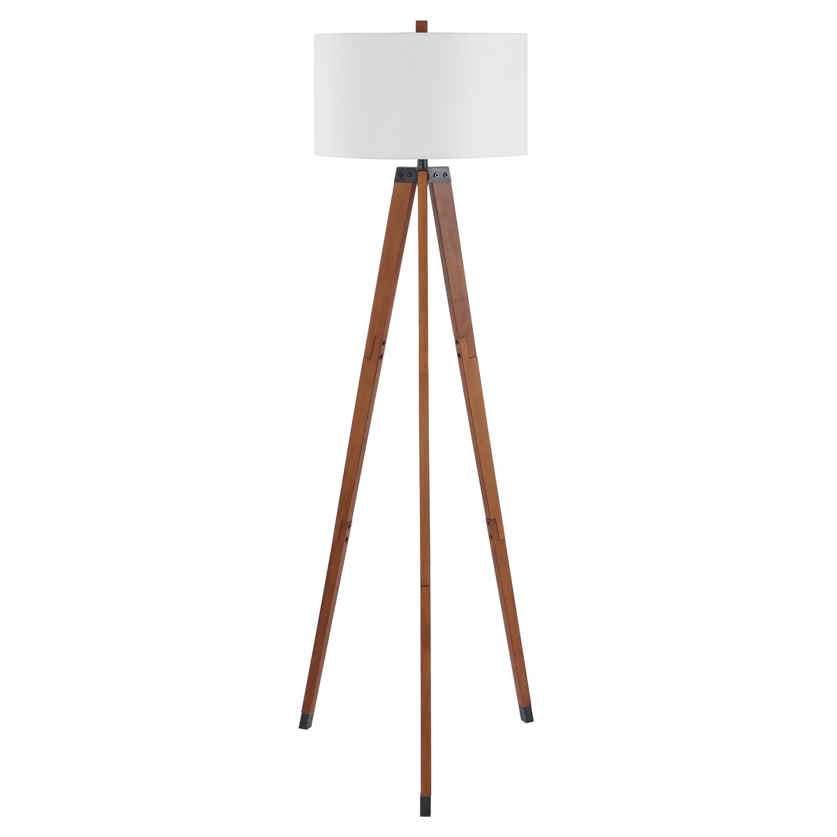 SAFAVIEH Lighting Macel 62-inch Floor Lamp - 19" W x 19" D x 62" H - Walnut - 19Wx19Dx62H