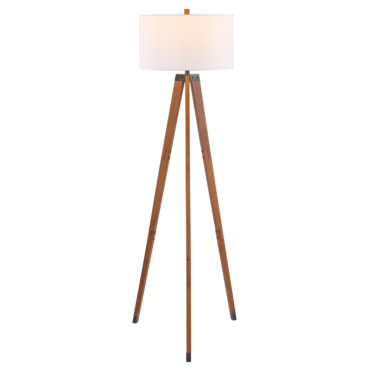 SAFAVIEH Lighting Macel 62-inch Floor Lamp - 19" W x 19" D x 62" H - Walnut - 19Wx19Dx62H