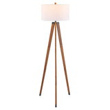 SAFAVIEH Lighting Macel 62-inch Floor Lamp - 19" W x 19" D x 62" H - Walnut - 19Wx19Dx62H