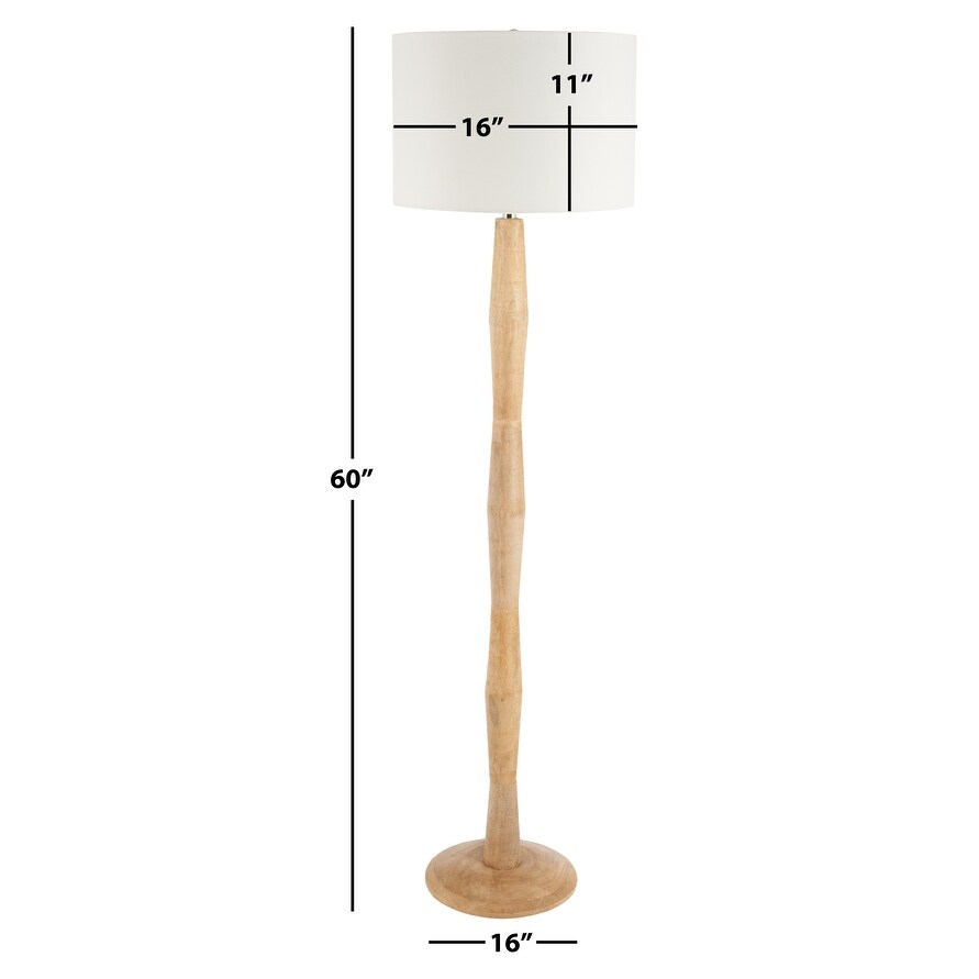 SAFAVIEH Lighting Madhu 60-inch Floor Lamp - 16" W x 16" D x 60" H - Natural - 16Wx16Dx62H