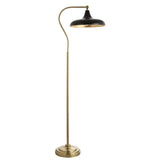 SAFAVIEH Lighting Madlen 68-inch Black Floor Lamp - 21" x 15.8" x 68" - Brass/Gold - 21Wx16Dx68H