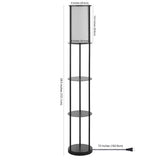 SAFAVIEH Lighting Madonna Black Iron 60-inch 2-Shelf Led Floor Lamp - 10" W x 10" L x 59.5" H - 10Wx10Dx60H