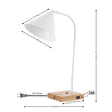 SAFAVIEH Lighting Magarete 23-inch Adjustable Desk Task Table Lamp with Usb Charging Port (LED Bulb Included) - 13Wx8Dx23H