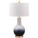 SAFAVIEH Lighting Maissa Grey/ White 28-inch LED Table Lamp - 15"x15"x28" - 15Wx15Dx28H