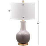 SAFAVIEH Lighting Maissa Grey/ White 28-inch LED Table Lamp - 15"x15"x28" - 15Wx15Dx28H