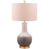 SAFAVIEH Lighting Maissa Grey/ White 28-inch LED Table Lamp - 15"x15"x28" - 15Wx15Dx28H