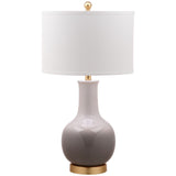 SAFAVIEH Lighting Maissa Grey/ White 28-inch LED Table Lamp - 15"x15"x28" - 15Wx15Dx28H