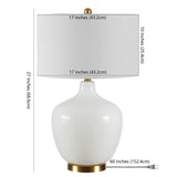 SAFAVIEH Lighting Mansoureh 27-inch Glass LED Table Lamp - 17" W x 17" L x 27" H - 17Wx17Dx27H