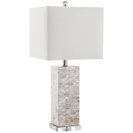 SAFAVIEH Lighting Maranda 26-inch Shell Table Lamp - 11.5"x11.5"x26" - 12Wx12Dx26H