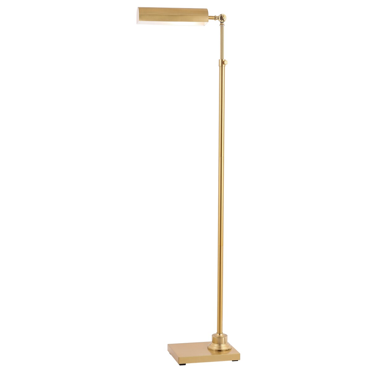 SAFAVIEH Lighting Margurite 65" Floor Lamp - 17.3" x 8.5" x 55-64.5" - Brass Gold - 17Wx9Dx65H