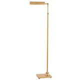 SAFAVIEH Lighting Margurite 65" Floor Lamp - 17.3" x 8.5" x 55-64.5" - Brass Gold - 17Wx9Dx65H