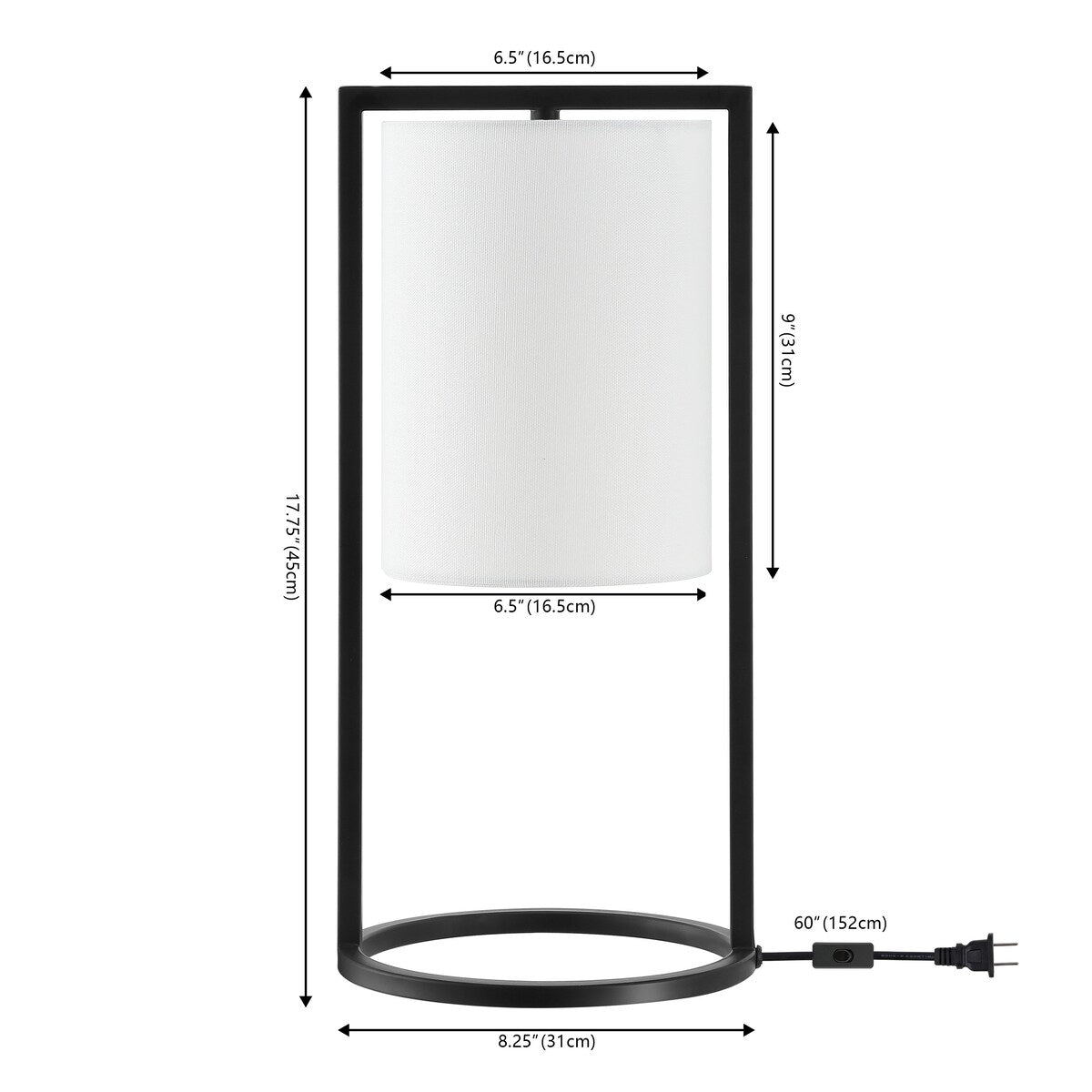 SAFAVIEH Lighting Marineta Contemporary 18-inch Table Lamp (LED Bulb Included) - 8.3 In. W x 8.3 In. D x 17.8 In. H - 8Wx8Dx18H