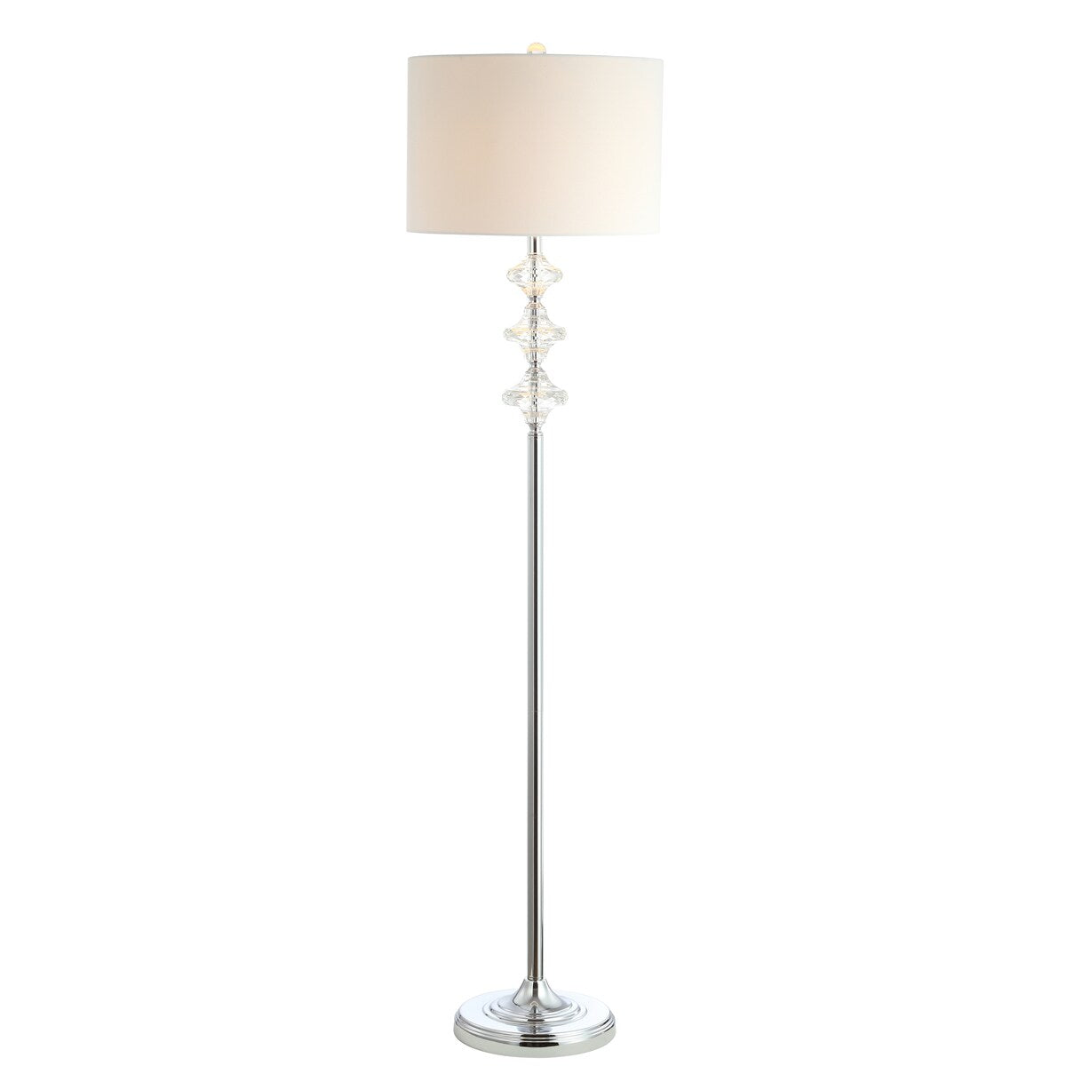 SAFAVIEH Lighting Maureen 60-inch White/ Chrome Led Floor Lamp - 15" x 15" x 60" - 15Wx15Dx60H