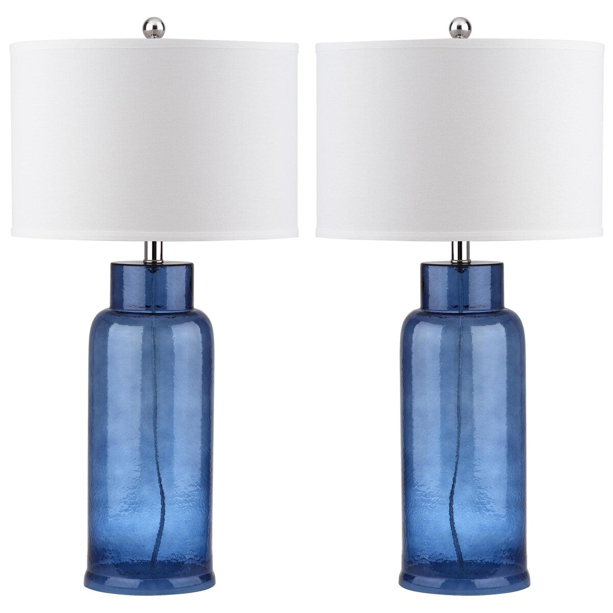 SAFAVIEH Lighting Mayra 29-inch Clear Bottle Glass Table Lamp (Set of 2) - 15.5"x15.5"x29"