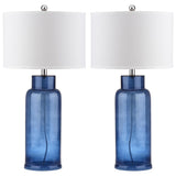 SAFAVIEH Lighting Mayra 29-inch Clear Bottle Glass Table Lamp (Set of 2) - 15.5"x15.5"x29"