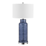 SAFAVIEH Lighting Mayra 29-inch Clear Bottle Glass Table Lamp (Set of 2) - 15.5"x15.5"x29"