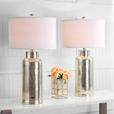 SAFAVIEH Lighting Mayra 29-inch Clear Bottle Glass Table Lamp (Set of 2) - 15.5"x15.5"x29"