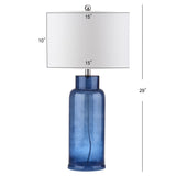 SAFAVIEH Lighting Mayra 29-inch Clear Bottle Glass Table Lamp (Set of 2) - 15.5"x15.5"x29"