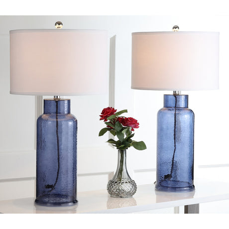 SAFAVIEH Lighting Mayra 29-inch Clear Bottle Glass Table Lamp (Set of 2) - 15.5"x15.5"x29"