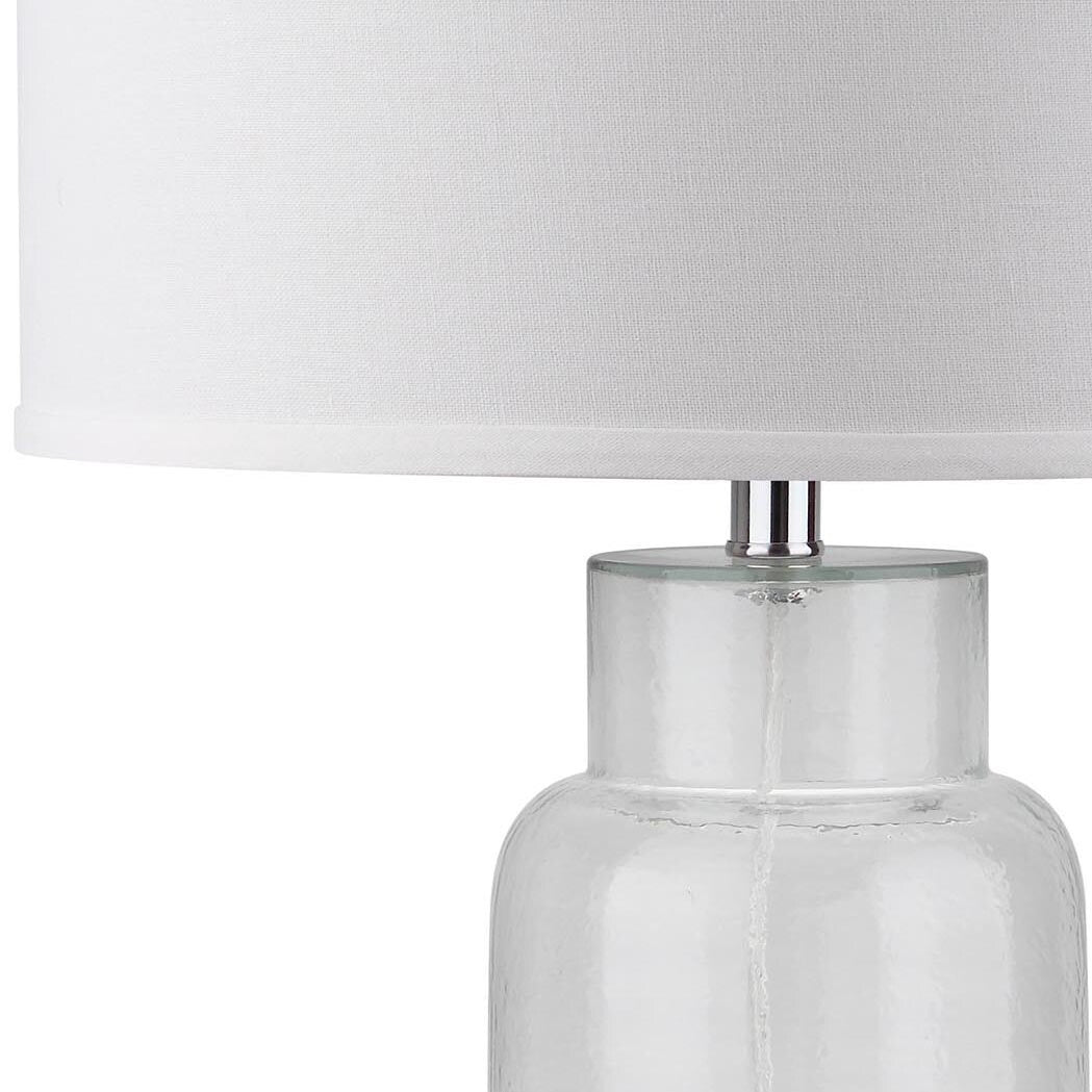 SAFAVIEH Lighting Mayra 29-inch Clear Bottle Glass Table Lamp (Set of 2) - 15.5"x15.5"x29"