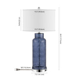 SAFAVIEH Lighting Mayra 29-inch Clear Bottle Glass Table Lamp (Set of 2) - 15.5"x15.5"x29"