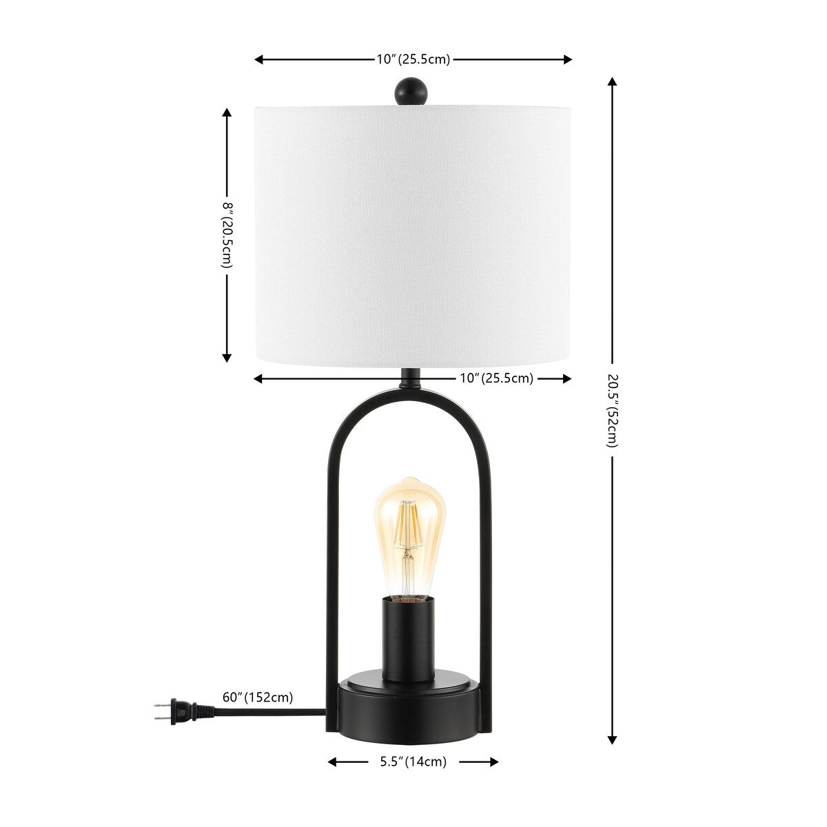 SAFAVIEH Lighting Maze 21" Modern & Contemporary Table Lamp - 10" W x 10" D x 21" H - 10Wx10Dx21H