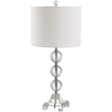 SAFAVIEH Lighting Meagan 24-inch Crystal Clear Table Lamp - 11"x11"x23.5" - 11Wx11Dx24H