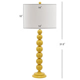 SAFAVIEH Lighting Mechelle 31-inch Stacked Ball White Table Lamp (Set of 2) - 14"x14"x31.5" - 14Wx14Dx32H