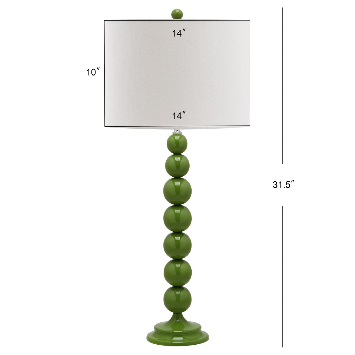 SAFAVIEH Lighting Mechelle 31-inch Stacked Ball White Table Lamp (Set of 2) - 14"x14"x31.5" - 14Wx14Dx32H