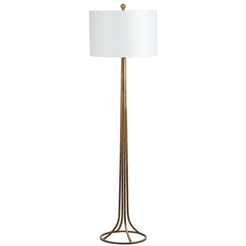 SAFAVIEH Lighting Merily 60-inch Antique Bronze Metal Floor Lamp - 17"x17"x60" - Antique Bronze - 17Wx17Dx60H