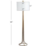 SAFAVIEH Lighting Merily 60-inch Antique Bronze Metal Floor Lamp - 17"x17"x60" - Antique Bronze - 17Wx17Dx60H