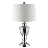 SAFAVIEH Lighting Midori 27-inch Polished Nickel LED Table Lamp - 15" W x 15" L x 27" H - 15Wx15Dx27H