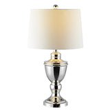 SAFAVIEH Lighting Midori 27-inch Polished Nickel LED Table Lamp - 15" W x 15" L x 27" H - 15Wx15Dx27H