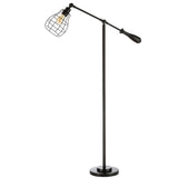 SAFAVIEH Lighting Mihaila 60" Led Floor Lamp - 30" x 10" x 59.5" - Black - 30Wx10Dx60H