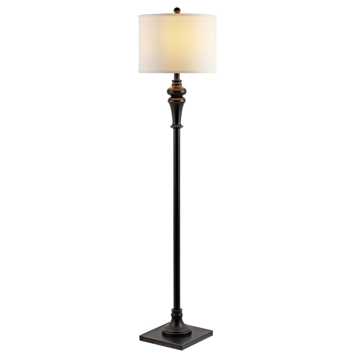 SAFAVIEH Lighting Mikie 61-inch Antique Black Led Floor Lamp - 14" W x 14" L x 61" H - Antique Black - 14Wx14Dx61H