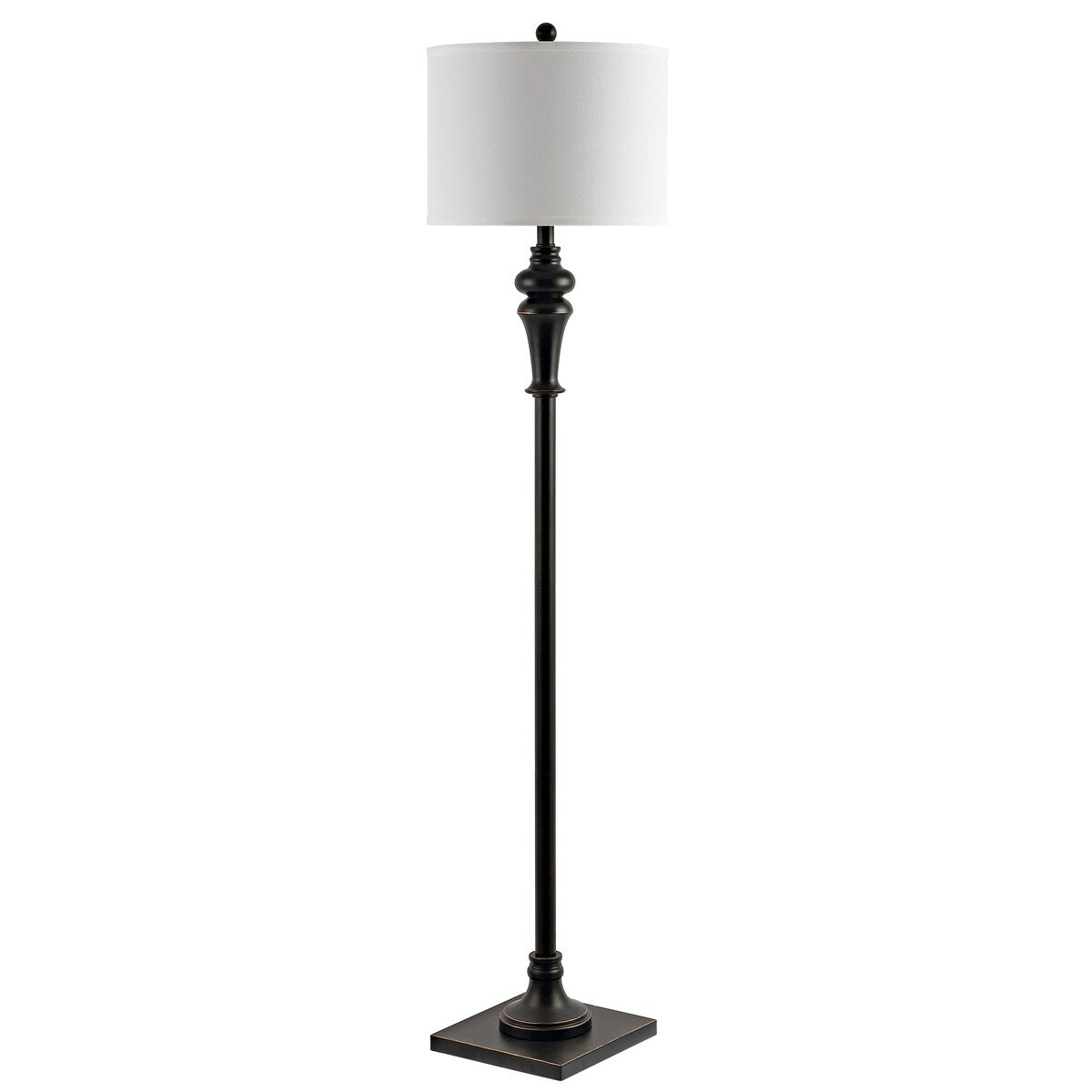 SAFAVIEH Lighting Mikie 61-inch Antique Black Led Floor Lamp - 14" W x 14" L x 61" H - Antique Black - 14Wx14Dx61H