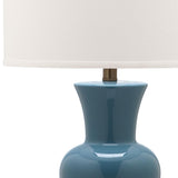 SAFAVIEH Lighting Misti 30 Inch Navy Column Lamp (Set of 2)