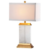 SAFAVIEH Lighting Nahlah 26-inch Alabaster LED Table Lamp - 15"x15"x25.5" - 15Wx15Dx26H