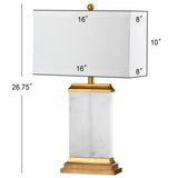 SAFAVIEH Lighting Nahlah 26-inch Alabaster LED Table Lamp - 15"x15"x25.5" - 15Wx15Dx26H