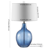 SAFAVIEH Lighting Nailja 26-inch Glass Table Lamp - 15" x 15" x 26" - 15Wx15Dx26H