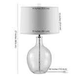 SAFAVIEH Lighting Nailja 26-inch Glass Table Lamp - 15" x 15" x 26" - 15Wx15Dx26H