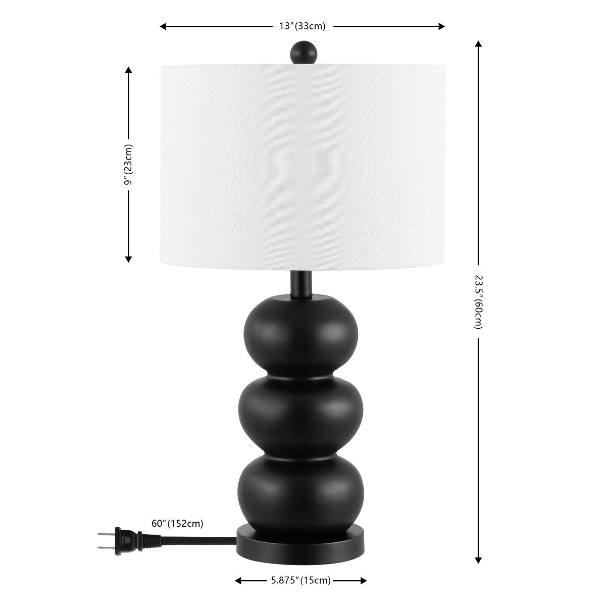 SAFAVIEH Lighting Navit 19 Inch Table Lamp - 13" x 13" x 23.5" - 13Wx13Dx24H