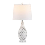 SAFAVIEH Lighting Nedka 25-inch Ceramic Table Lamp - 12" x 12" x 25" - 12Wx12Dx25H